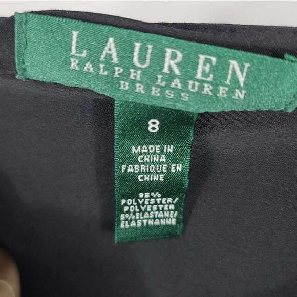Ralph Lauren Green Lable Black Cap Sleeve Dress - Picture 4 of 6